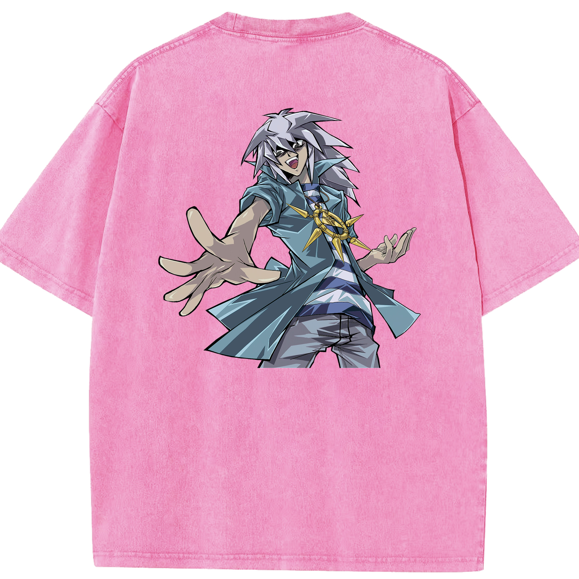 （画像用） 遊☆戯☆王 Yu-Gi-Oh! 綿100% ヴィンテージ風 半袖Tシャツ（背面プリント）